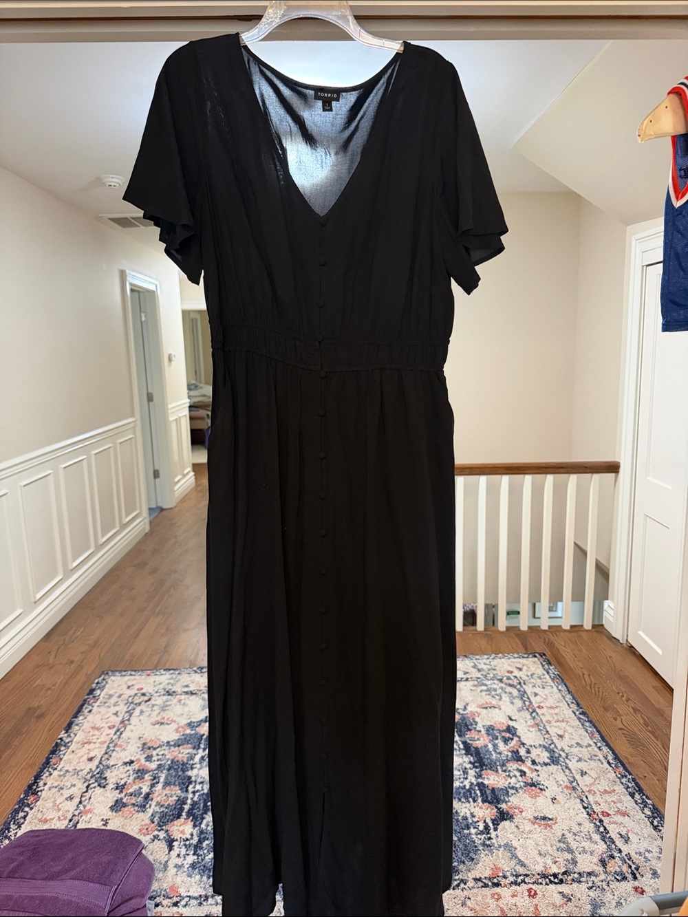 Torrid Black Button-Front Maxi Dress - Women